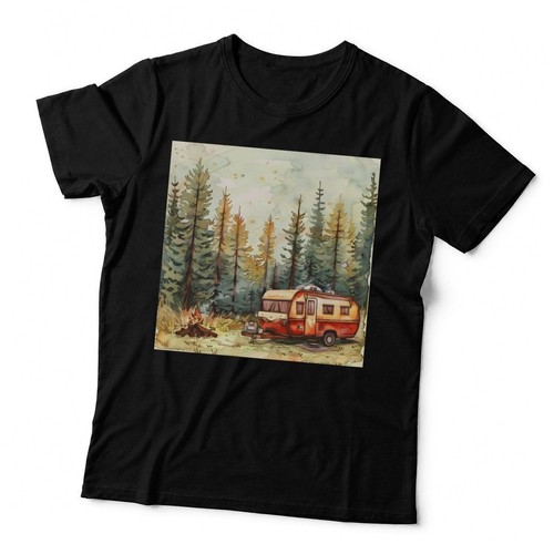 Camping trailer forest - camping,