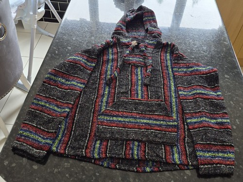 Striped mexican baja hoodie - mexican,