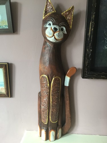 Large hand carved wooden - hand,