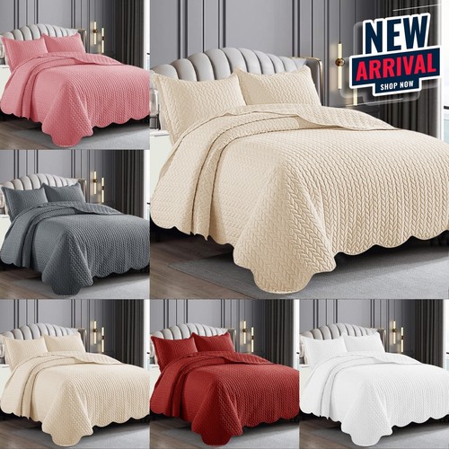Piece quilted bedspread bed - 3,