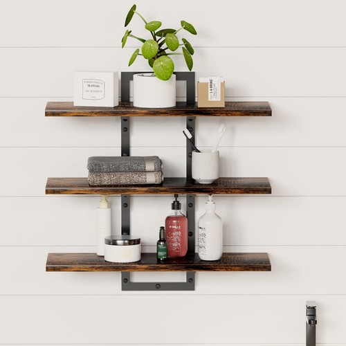 Tier floating shelves rustic - 3,