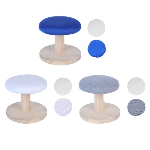 Round ironing stool - ironing, stool,wooden