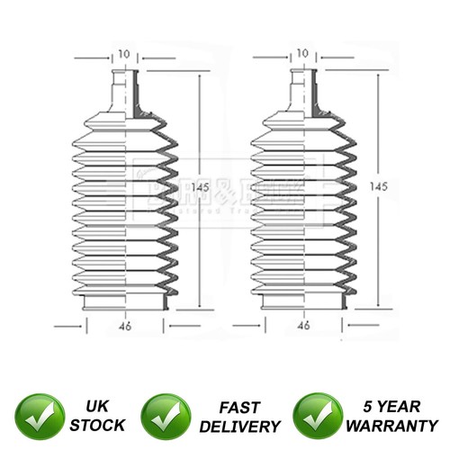 Steering rack boot - steering, set