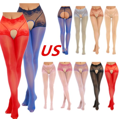 Womens oil glossy pantyhose - womens,