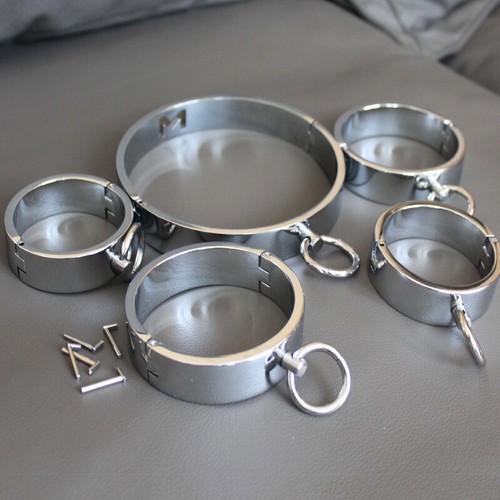 Men metal steel handcuffs - metal,