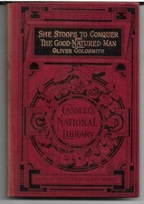 Antique hardback book She Stoops to Conquer etc by Oliver Goldsmith vgc 1886