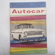 Vintage Autocar Magazine March 1962 Vauxhall VX/490