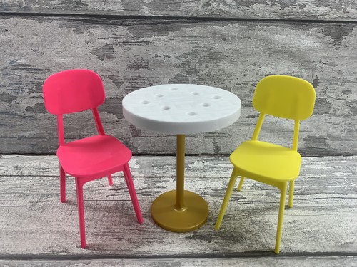 Barbie dining table chairs - barbie,