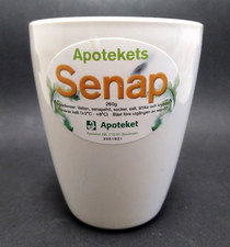 Mustard Apothecary White Jar Sweden Hoganas Ceramic