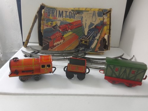 Vintage brimtoy clockwork - vintage, tin