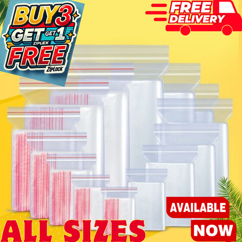100 clear printed resealable - 100,