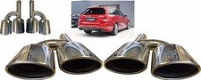 Quad Oval Chrome Exhaust Pipe Tips Muffler Tips For Mercedes  C63 AMG Estate
