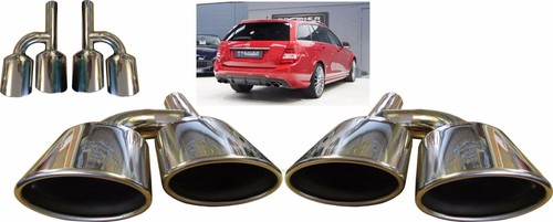 Quad oval chrome exhaust - quad,