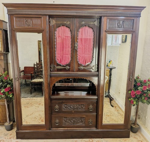 Victorian carved mahogany arts - victorian,