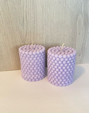 Set Of 2 Bubble pillar candles
