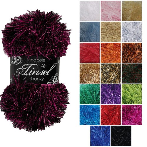 Tinsel chunky knitting yarn - tinsel,