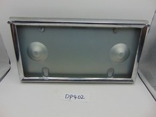 Vintage License Plate Frame Chrome With Mounting Block Rat Hot Rod Pitting #1