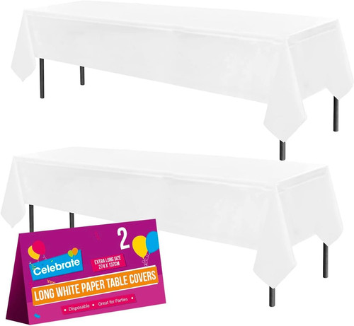 Sol 2pk long white - paper, table