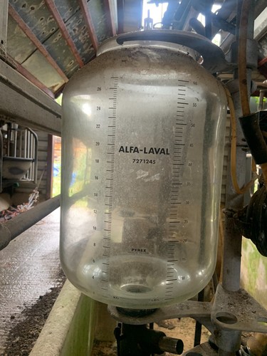 Alfa laval glass recording jar - glass,
