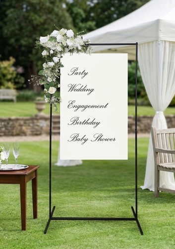 Wedding black metal sign stand - wedding,