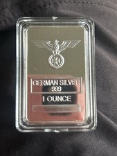 German  Silver Alloy Bar /mint In capsule/iron cross