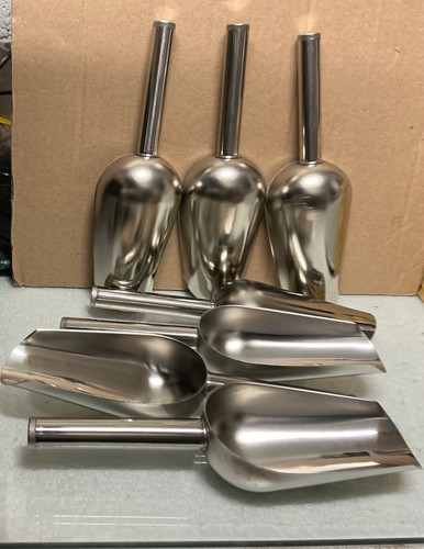 Stainless steel ice scoop - steel,