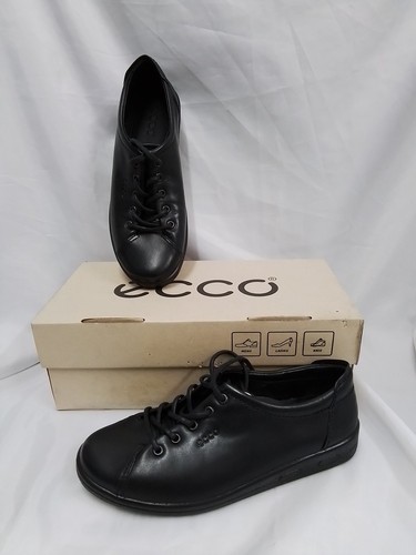 Ecco black leather casual - black,