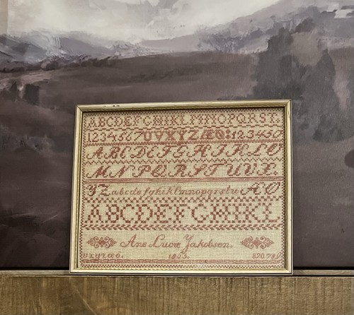 Antique scandinavian sampler - antique,