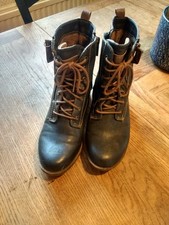 Mustang black ankle boots, size 4 (37)