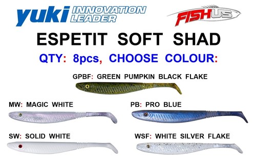 12cm fishus espetit soft shad - 12cm,
