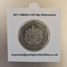2017 New Realease GIBRALTAR 50p 50th Anniversary Referendum Coin UNC