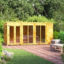 Summer house | Power Pent Summerhouse Garden Shed l Sizes 14x6 to 20x8