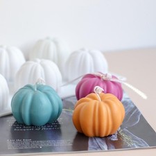 Mini Pumpkin Shape Candle Silicone Mold Plaster Mould Halloween Home Decorat LZ