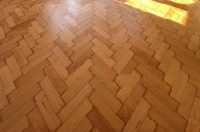 Quarter Sawn Pitch Pine Reclaimed Parquet Flooring Bespoke Bitumen Removed