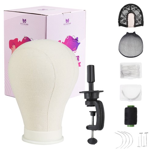 Canvas block head wig - head,
