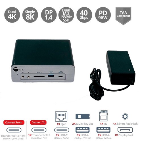 Siig thunderbolt docking - thunderbolt,