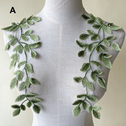Green leaves wedding gown - leaves,