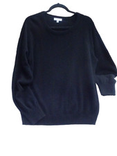 Equipment Black  100% Cashmere  Crew  Neck   Sweatshirt Raglan Sleeve