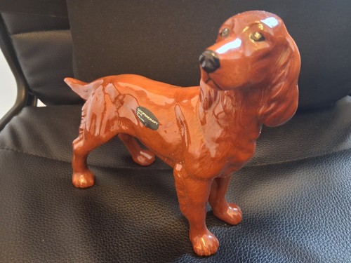 Vintage red setter dog - red,