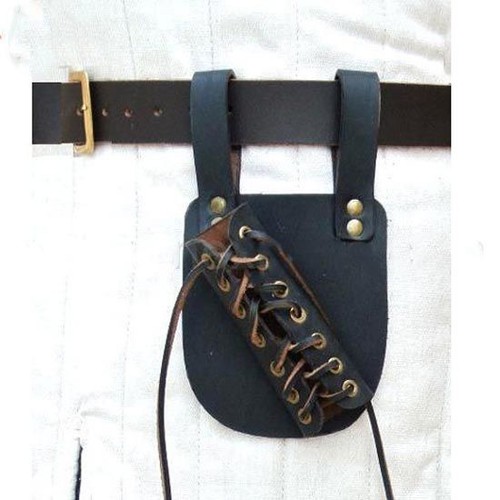 Brown leather adjustable - leather,