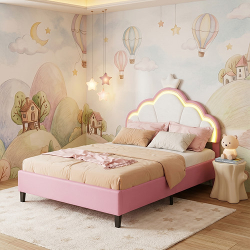 Upholstered bed frame velvet - upholstered,