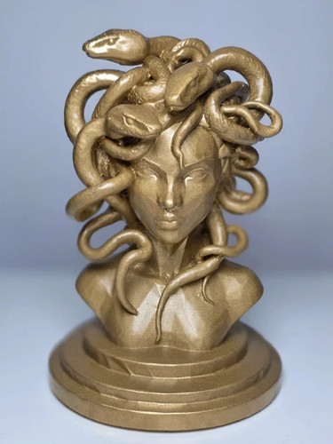 Medusa gold bust ancient - gold,