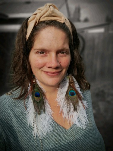Handmade feather earrings - handmade,