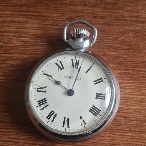 Vintage metal ingersoll pocket - metal,