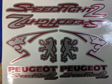 Peugeot Speedfight 2 Sticker/Decal Set  *SILVER & RED* 50, 70, 100, speedy pug