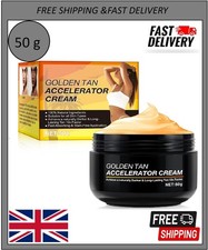 Golden Tanning Accelerator Cream Sunbed Sunbathing Moisturiser 100% Natural 50g