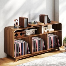 Record Player Stand with Vinyl