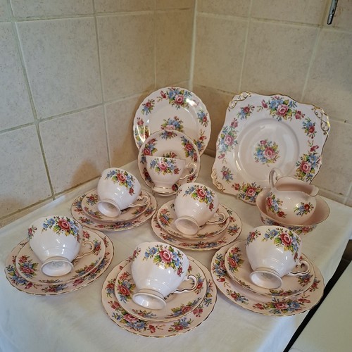 Tuscan china hand painted pink - tuscan,