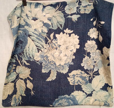 Sanderson linen blend blue floral cushion cover 19" x 19"