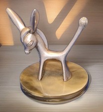 Seba Ring Holder Donkey Silver-Plated Lucite Base